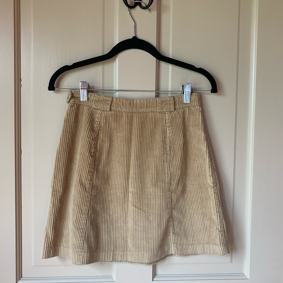 CORDUROY A LINE MINI SKIRT Y2K TAN - Picture 6 of 6
